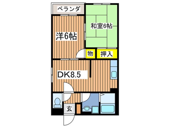 メルベーユ桜ヶ丘の物件間取画像